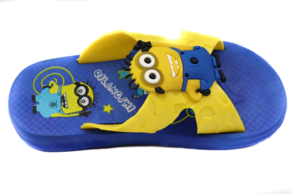 Kinder Badelatschen Badeschlappen Minion Blau Gelb lustige Schlappen Schuhe