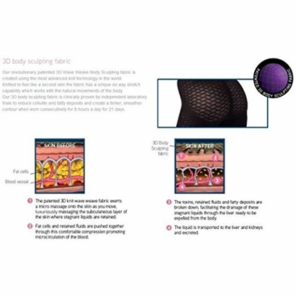 PEACHYPINK Lifting Strumpfhose Leggings, Leggins, Anti Cellulite Aging schwarz – Bild 8