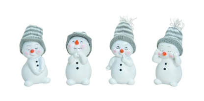 4er-Set Schneemänner Dekoration Weihnachten Figuren Figur Schneemann Wichtel