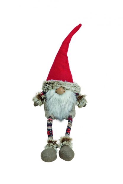 XL KANTENHOCKER WICHTEL GNOME DEKORATION 58 CM WEIHNACHTEN GNOM ZWERG