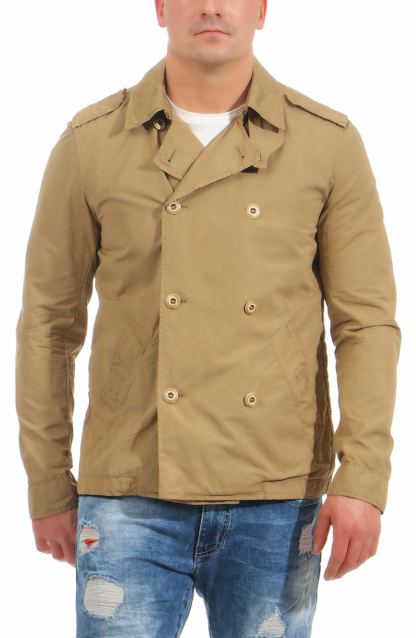 Patrizia Pepe Trench Desert Beige Jacke Trenchcoat Stil Neu Herren Jacket – Bild 4