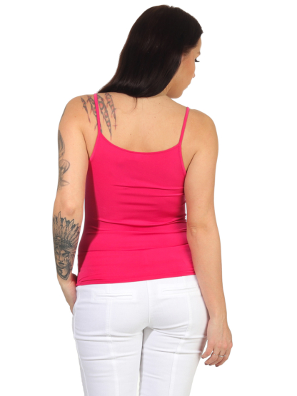 La Perla Top Trägershirt Shirt Pink Basic T-Shirt Damen Unterhemd rosa nahtlos – Bild 3