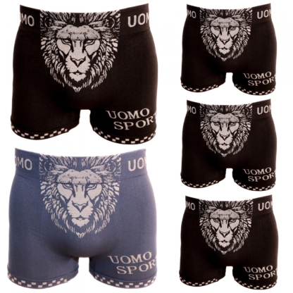 UOMO Herren Shorts Löwe 4 - 5er Pack Boxershorts Unterwäsche Unterhosen M / L – Bild 2