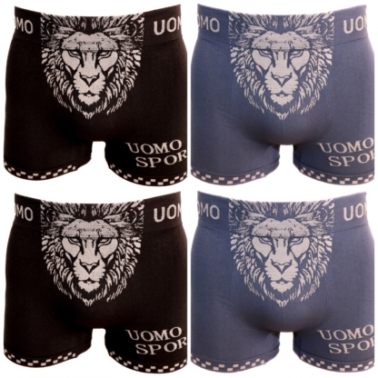 UOMO Herren Shorts Löwe 4 - 5er Pack Boxershorts Unterwäsche Unterhosen M / L – Bild 3