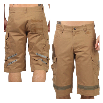 NAPAPIJRI kurze Hose Cargo Bermuda EXCLUSIVE Shorts Jeanshose Beige Juta Neu