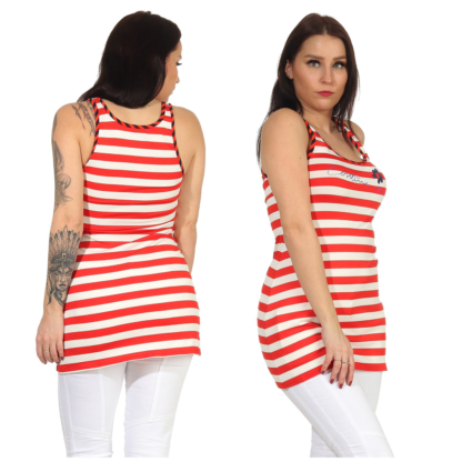 JUICY COUTURE Strandkleid Tunika Strand rot weiß Sailor Kleid Party Gr. S M L – Bild 4
