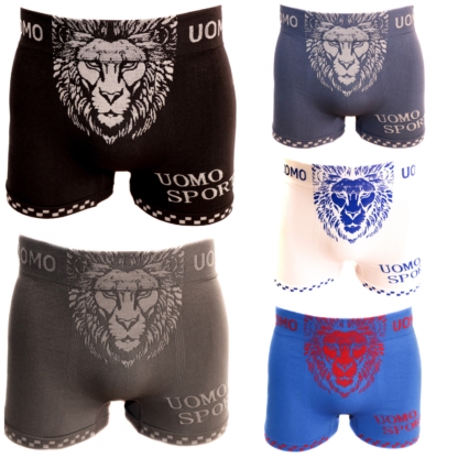 UOMO Herren Shorts Löwe 4 - 5er Pack Boxershorts Unterwäsche Unterhosen M / L