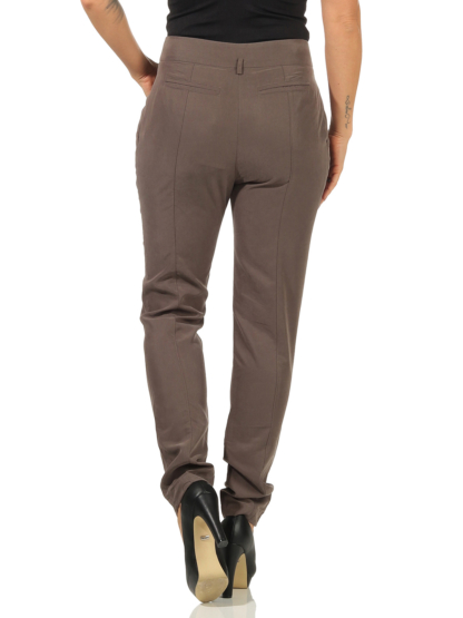 Patrizia Pepe Damenhose Bundfaltenhose Damen Hose lange Beine braun 34 36 38 – Bild 3