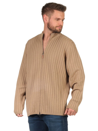 GRIGIOPERLA Herren Jacke Strickjacke 46 50 56 Beige Herrenstrickjacke Schurwolle – Bild 2