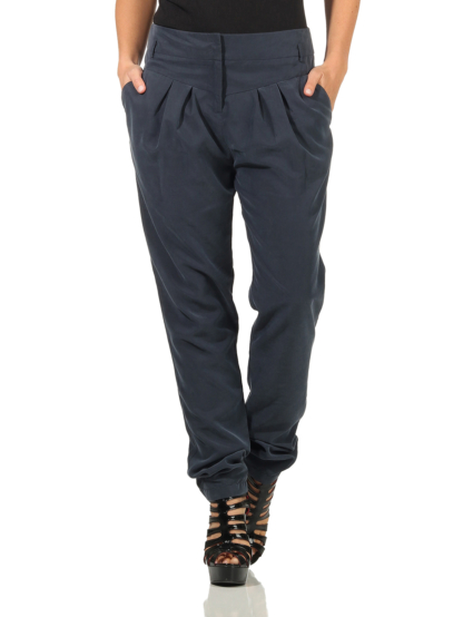 Patrizia Pepe Damenhose Bundfaltenhose Damen Hose lange Beine blau blue 36 38 – Bild 4