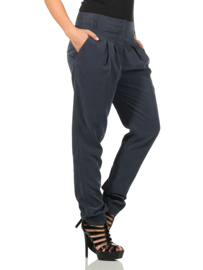 Patrizia Pepe Damenhose Bundfaltenhose Damen Hose lange Beine blau blue 36 38 – Bild 2