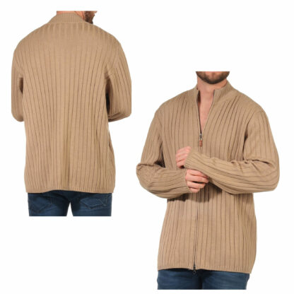 GRIGIOPERLA Herren Jacke Strickjacke 46 50 56 Beige Herrenstrickjacke Schurwolle – Bild 5