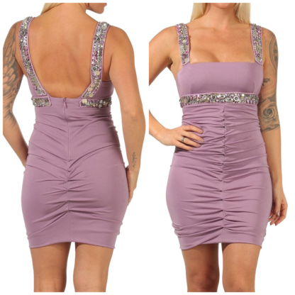 Pinko Glitzer Sommerkleid S Party Cocktailkleid Kleid Partykleid lila Glamour