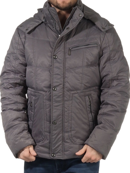PERSO Herren Jacke Winterjacke Grau Gr. M L 50 52 Grey Herrenjacke Parker Neu – Bild 4
