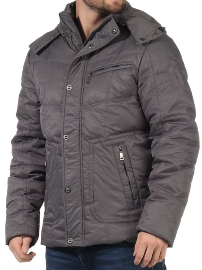 PERSO Herren Jacke Winterjacke Grau Gr. M L 50 52 Grey Herrenjacke Parker Neu – Bild 5