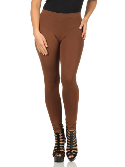 Simona Barbieri figurbetonte Strumpfhose Leggings, Leggins, Treggins Braun XS S – Bild 2