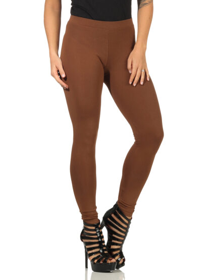 Simona Barbieri figurbetonte Strumpfhose Leggings, Leggins, Treggins Braun XS S – Bild 4