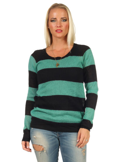 SCOTCH & SODA 2tlg. Strickpullover mit Shirt Pulli Pullover grün schwarz Mohair – Bild 5