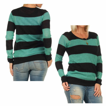 SCOTCH & SODA 2tlg. Strickpullover mit Shirt Pulli Pullover grün schwarz Mohair – Bild 7